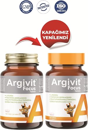 Argivit Focus Tablet 30 Tablet 3'lü Paket Vitamin Takviyesi