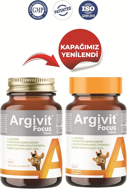 Argivit Focus Tablet 30 Tablet 3'lü Paket Vitamin Takviyesi