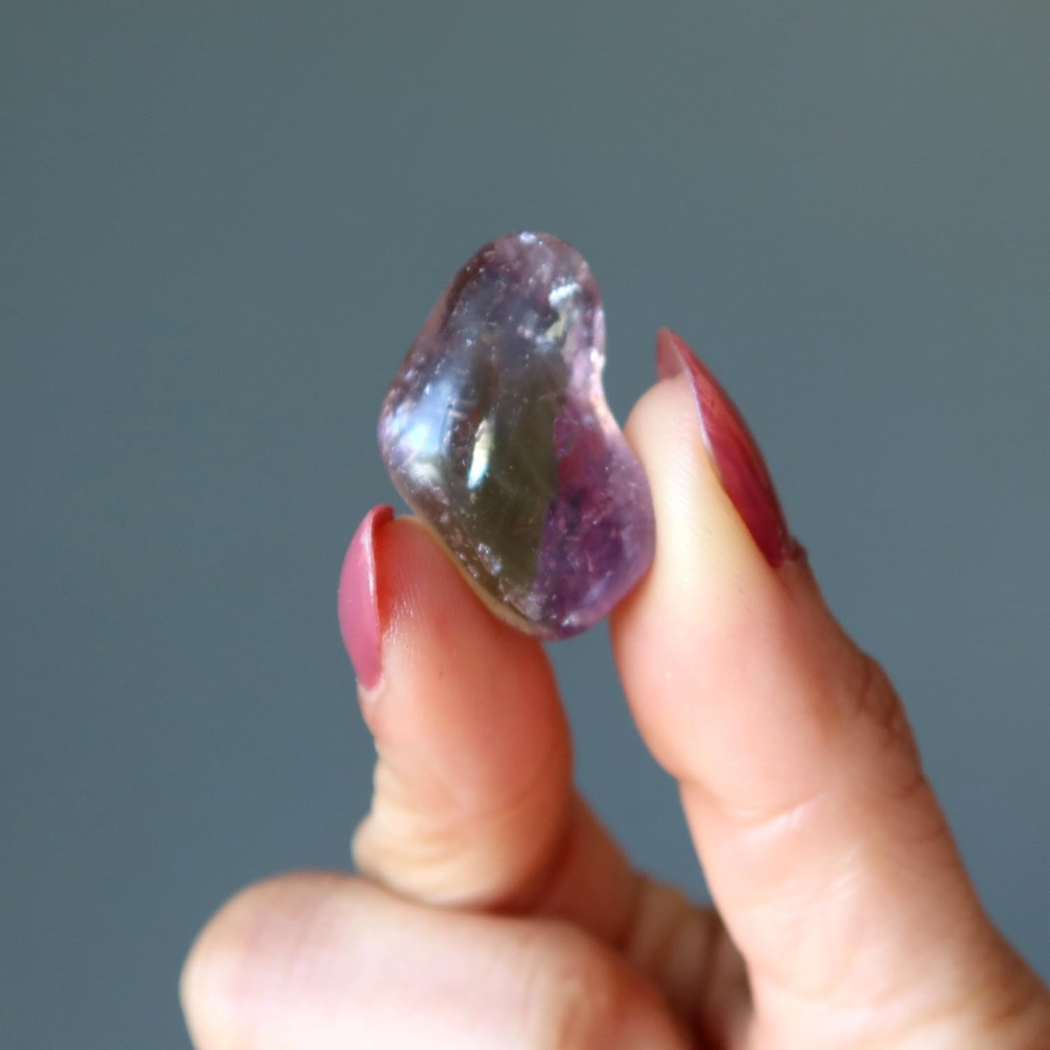 Satin Crystals Ametrine Tumbled Stone Citrine Amethyst