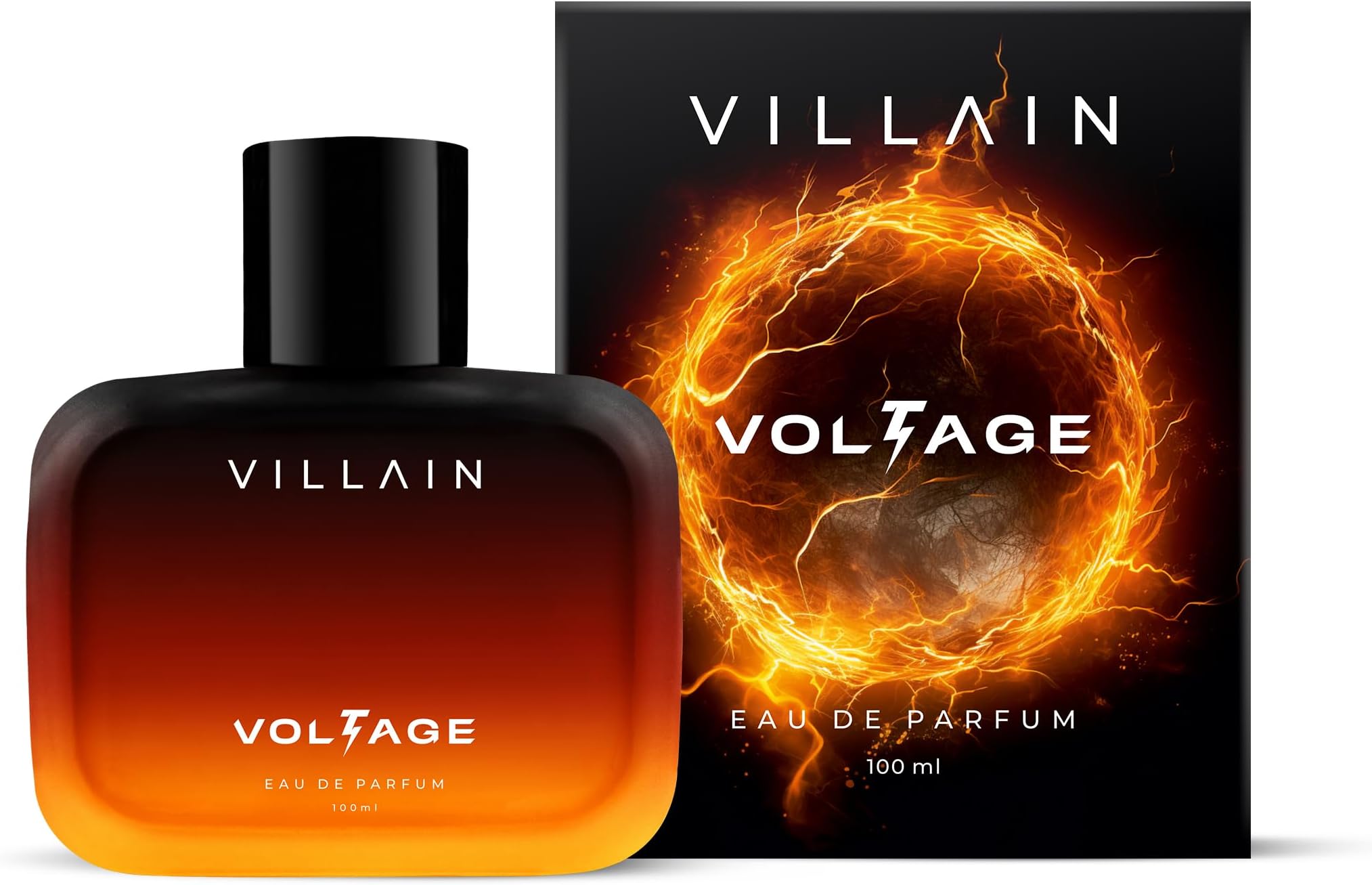 Villain Voltage Eau De Perfume for Men, 100 ml, Ideal for everyday use and special occasions, Long lasting masculine fragrance, Skin-friendly perfume for Men