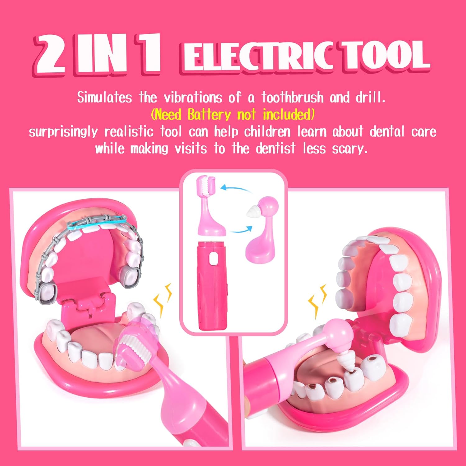 ULOVEME Kids Dentist Play Set & Doctor Kit for Toddlers 3-5