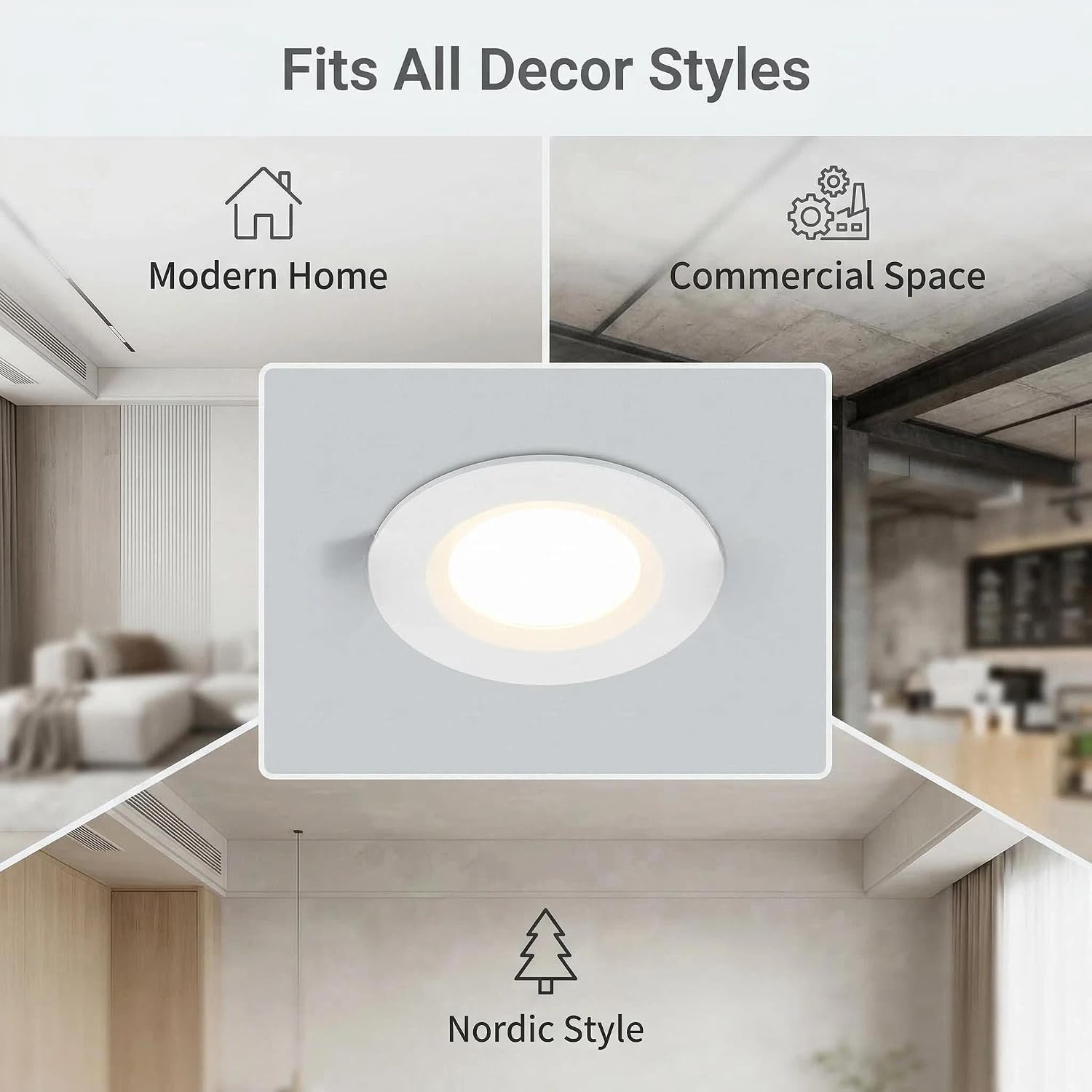 12V LED Recessed Ceiling Light for RV, Ultra-Thin Round Panel Light, Energy Saving Interior Dome Lamp, Soft White Lighting for Camper, Trailer, Boat, Motorhome（4-Pack）（Dimmable