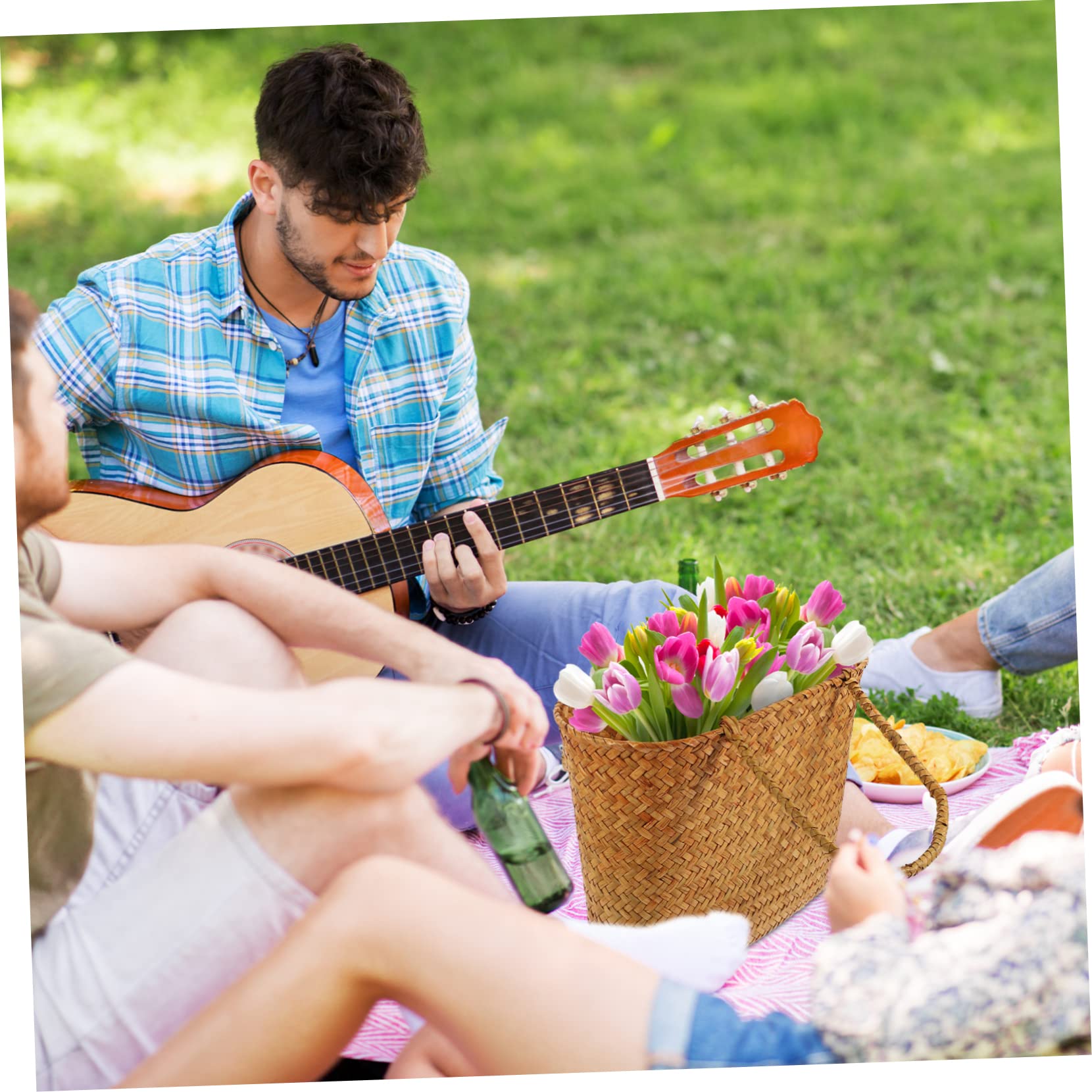 Alipis Cesta Decorativa para Picnic al Aire Cesta para Frutas Y Verduras para Almacenamiento Vacío
