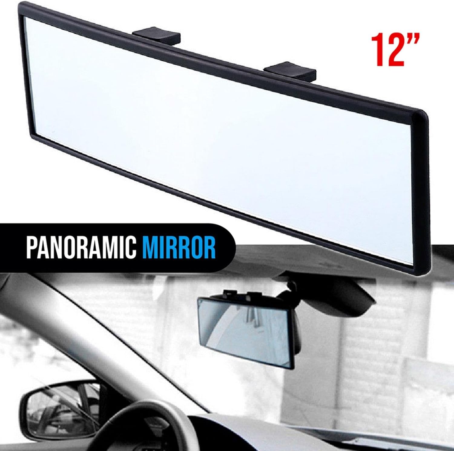 Interior Rearview Mirror Car Rear View Mirror Wide-Angle Panoramic Rearview Mirror Parking Reference 30 Cm Replacement Wing Mirrors