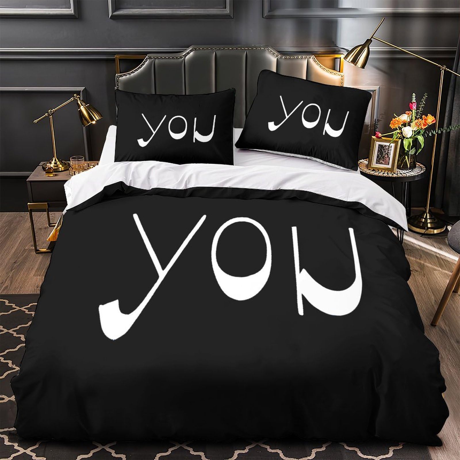 Housse de couette lutte 3d effet confortable parure de lit microfibre