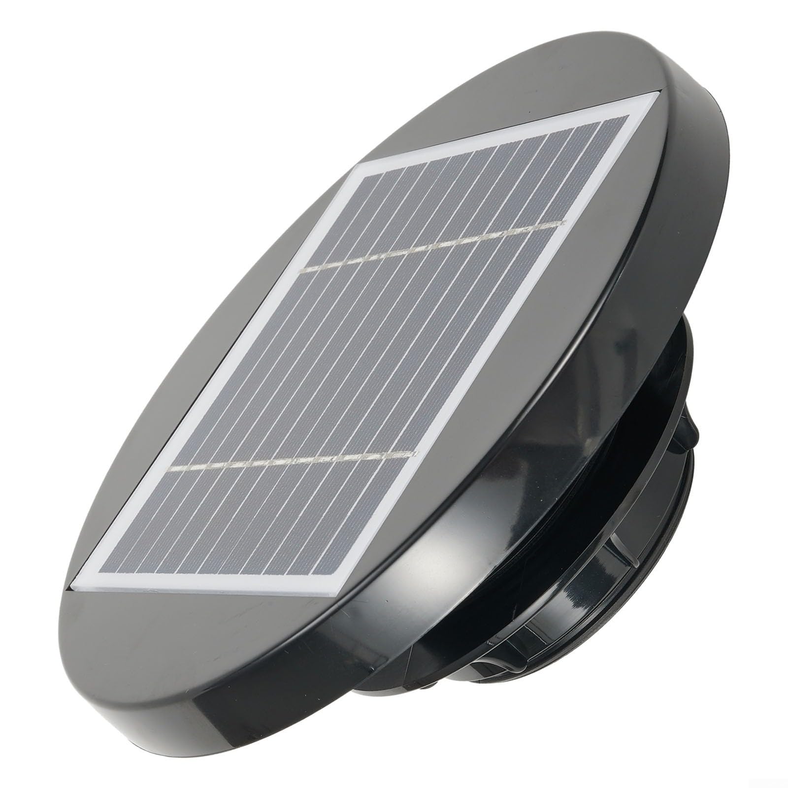 Ventilador de techo solar de 200 mm, perfil plano para caravana, barco, invernadero, ventilador extractor silencioso con panel solar para extracción de aire caliente