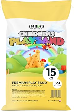 Hardys Play Sand For Kids, 15kg - Soft Fine Kids Sand, Screened for Sandpits, Sensory Trays, and Tables - Clean Safe Outdoor & Indoor Playsand, Made In UK