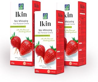 Ikin Skin Brightening Hair Remover Cream 60gm, Pack of 3 (3 x 60g) Hair Removal Cream for Girls & Women for All Skin types Price In India