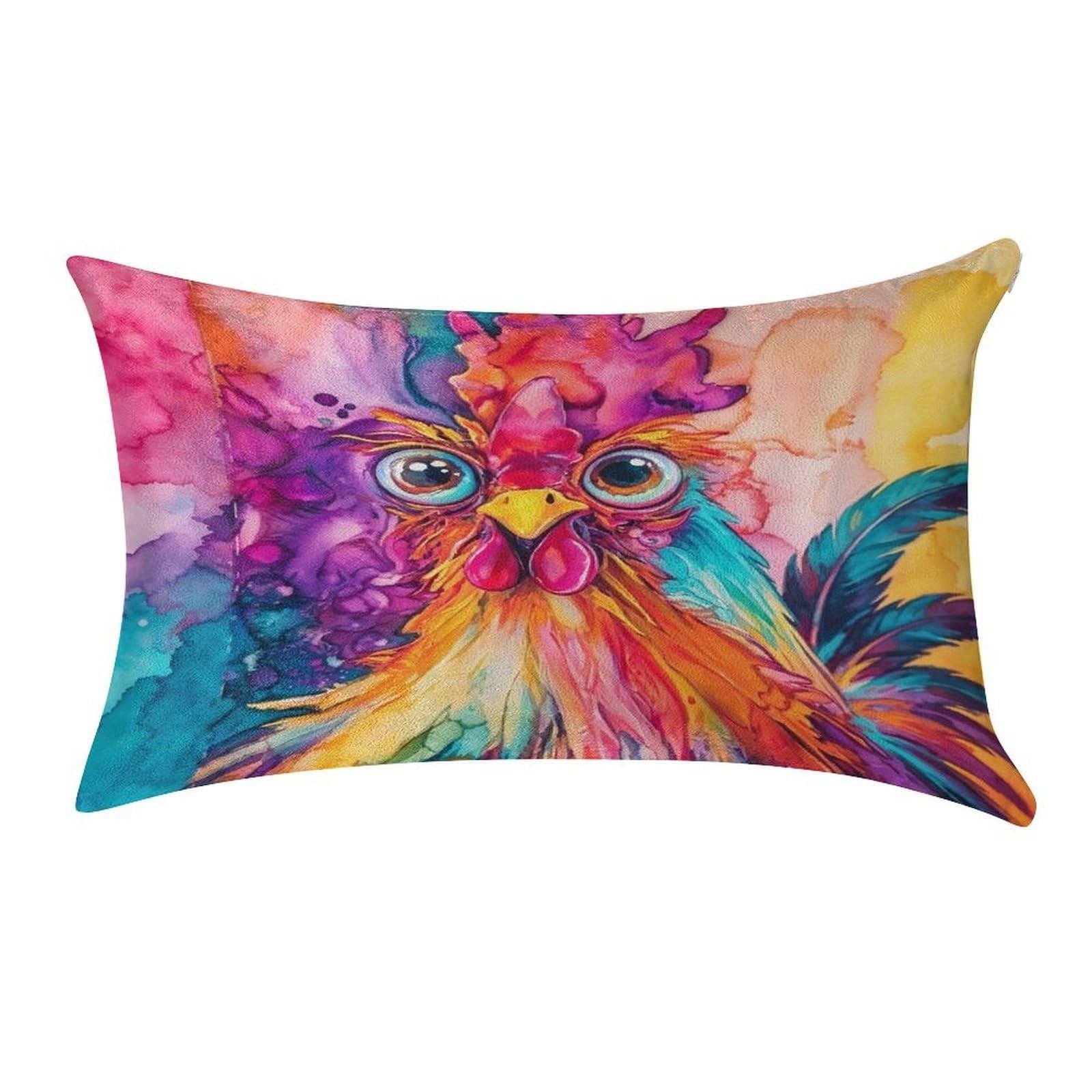 Fekiloot Style Colorful Rooster Pillow Covers Home Decor Pillow Cases