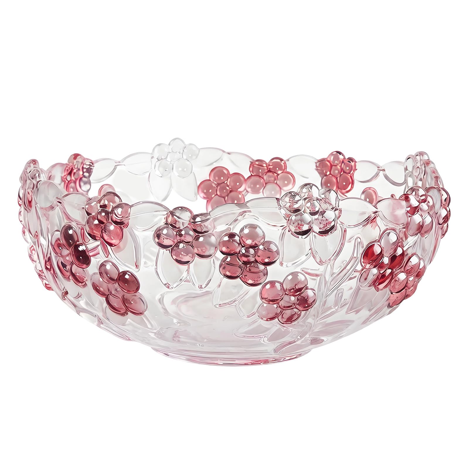 Assiette décorative en verre floral, le cadeau idéal pour présentation de bonbons et desserts