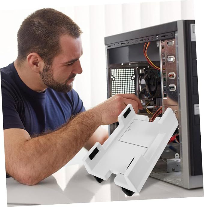 Soporte móvil para CPU con ruedas ajustable para torre de computadora miniatura 8