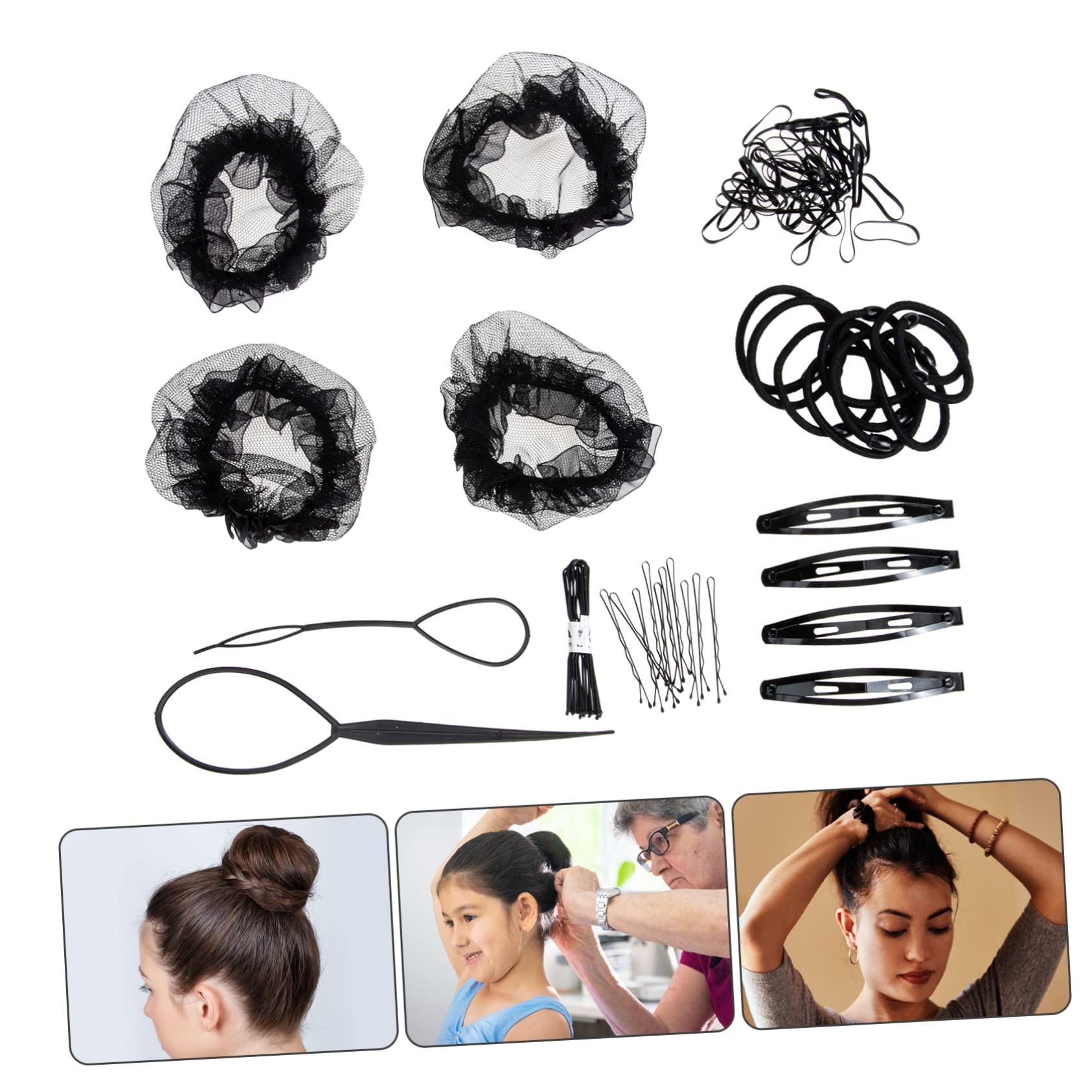 DOITOOL 5sätze Unsichtbare Haarnetze Für Dutt Und Hochsteckfrisuren Elastische Praktische Haarnetze Für Damen Und Mädchen Für Ballett Und Besondere Anlässe