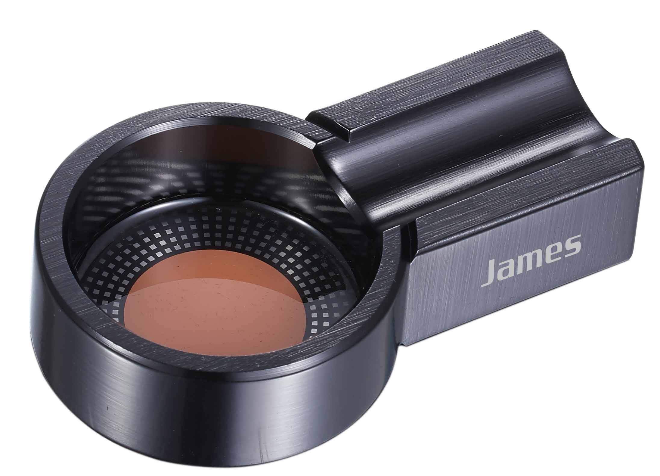 Visol Personalized Absolem Black Matte Single Cigar Ashtray with Free Engraving