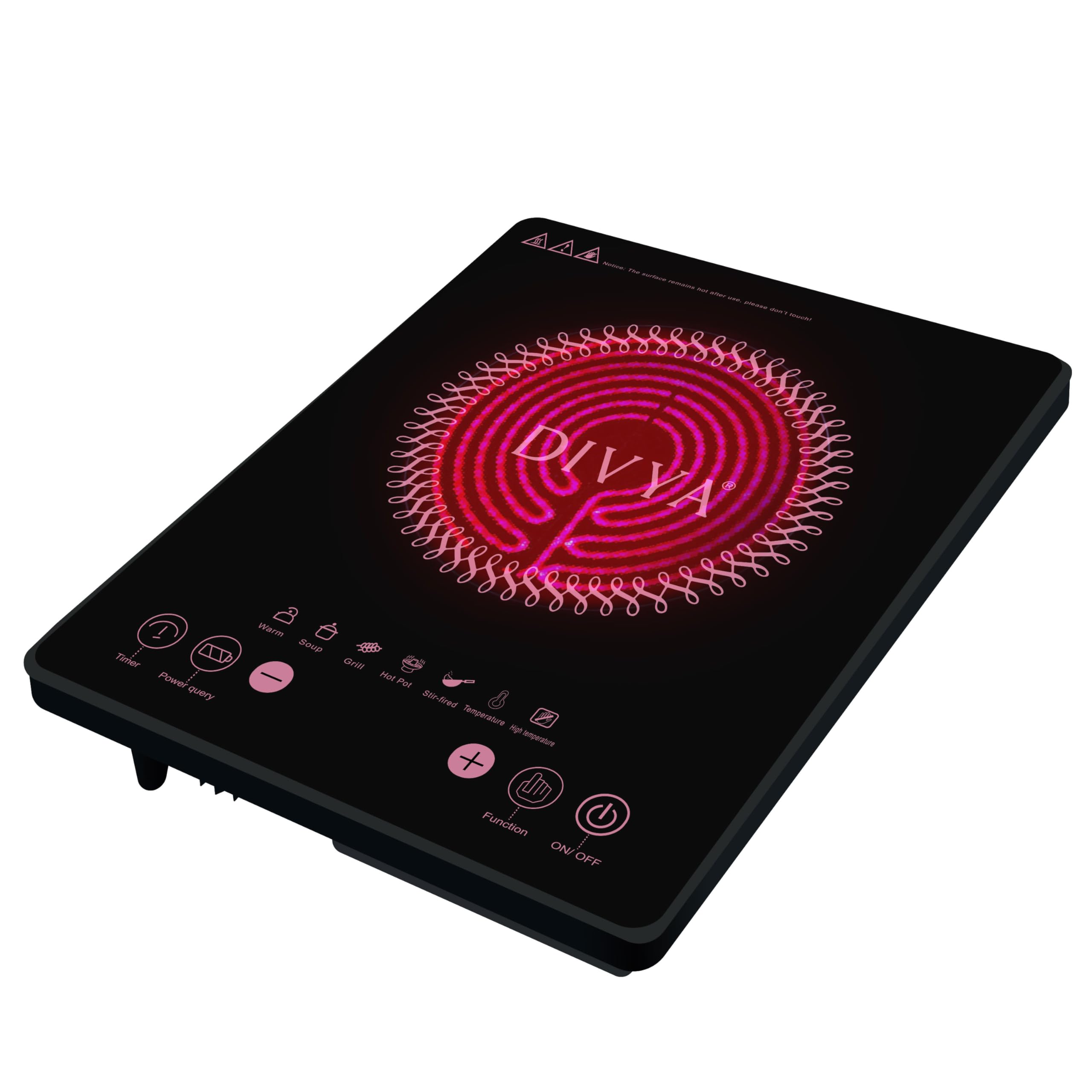 DIVYA DP-44 Infrared Cooktop 2000 Watts - All Utensils Compatible (Full touch Panel, Auto shut off and Overheat Protection) (B0CX8KRDKW) Amazon Price History, Amazon Price Tracker