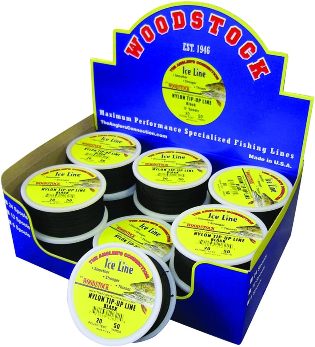 Woodstock Line 12-TU-50-20-B No. 20 Tip-Up Line, Black, 50-Yard