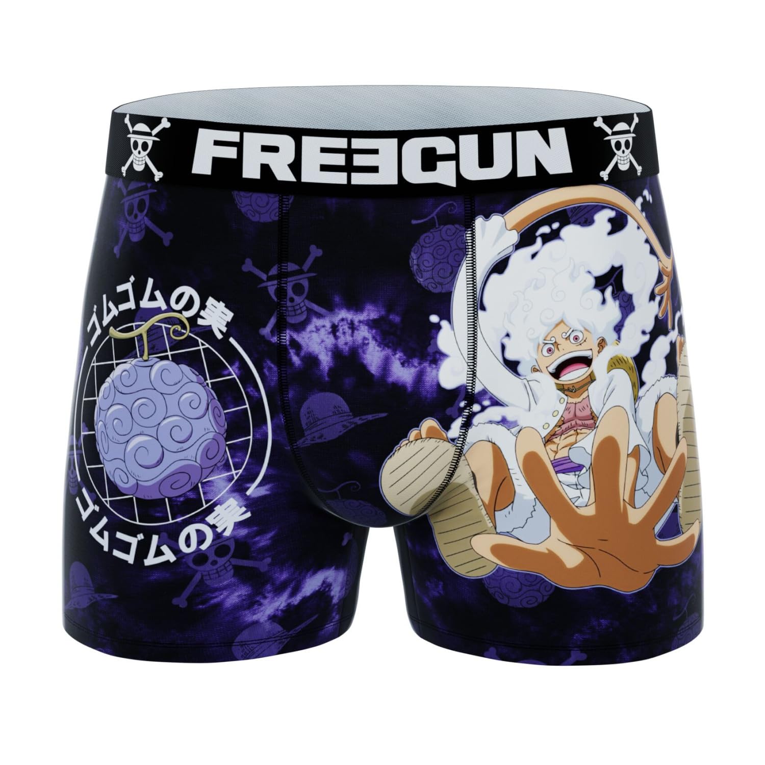 FREEGUN Calzoncillos Hombre Boxer Luffy, Roronoa zoro, Ropa Interior Hombre, ONE PIECE, Cómodo y Dulce (Lote de 5)