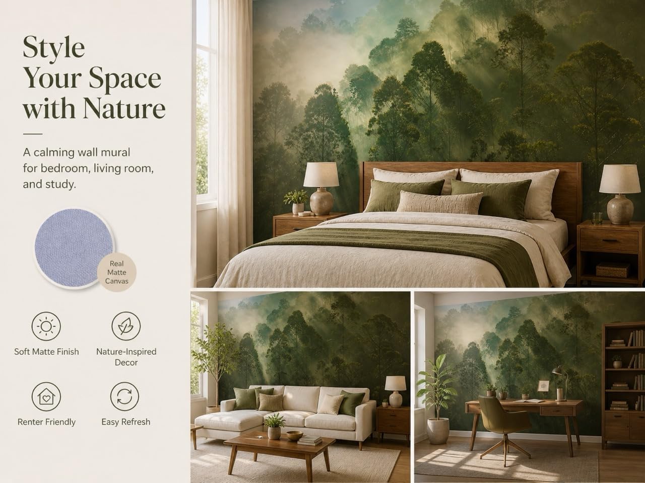 Wall Murals Peel and Stick ，Canvas murals Wallpaper Removable Waterproof Large Wallpaper for Living Room Bedroom (A4, 118×82inch)