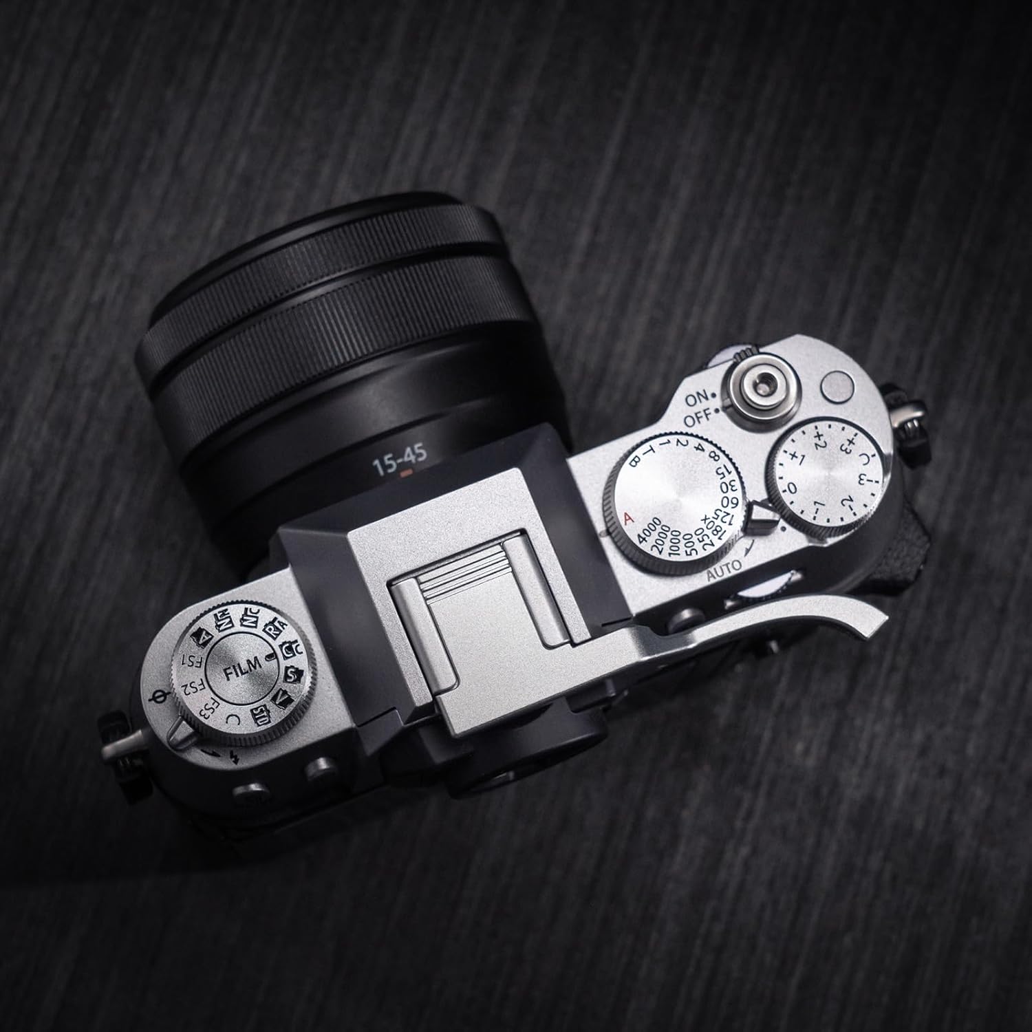 Metal Thumb Up Grip for Fujifilm Fuji X-T50 XT50 Camera, Hot Shoe Thumb Rest Support Grip ，Exclusive Vintage Anti-Slip Pattern, Enhance The camera's Grip Feel (Silver)