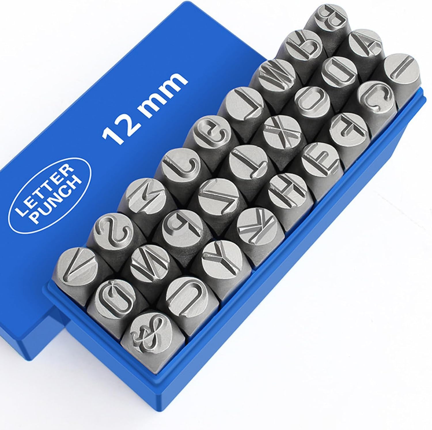 27個 メタルスタンピングキット メタルスタンプセット 3-8mm アルファベット クラフトスタンプ レタースタンプセット