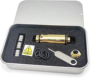 9mm/380ACP/40S&W/45ACP Dry Fire Training Cartridge Integrated Snap Cap for Dry Fire Trainer,Red Dot Beam Bullet with Double O-Ring