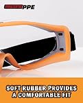 PACIFIC PPE Anti-Fog Safety Glasses Over Glasses,Wide-Vision Safety Goggles | Eyewear with Anti-Scratch Wraparound Lenses, Adjustable Strap, Ideal for Chemistry Lab, Woodworking, Industry,Safety Glasses