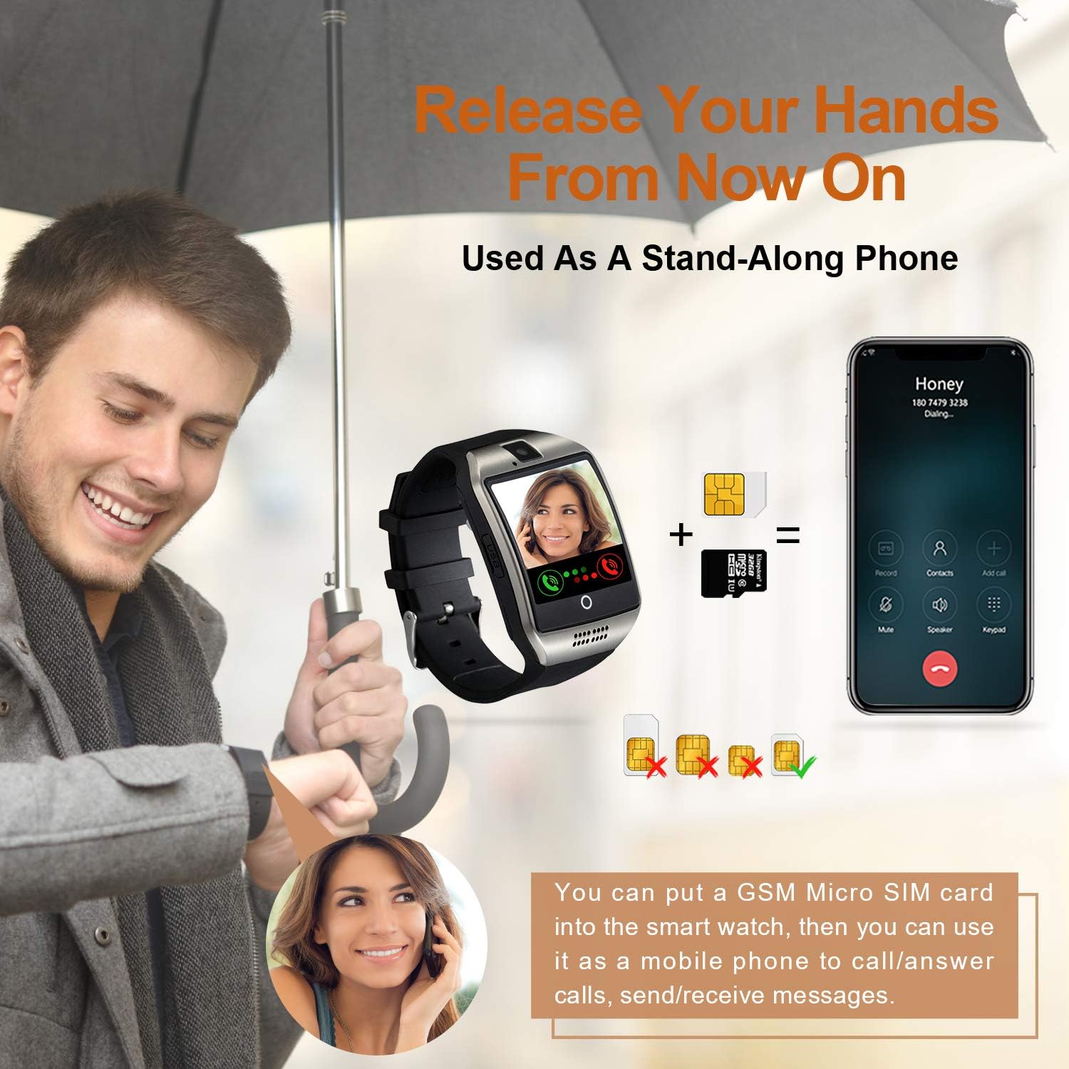 Tipmant Smartwatch Orologio Fitness Uomo Donna Bambini Smart Watch con SIM  Card Slot Fotocamera Contapassi Cronometro Fitness Tracker Orologio  Telefono per Samsung Huawei Xiaomi Android : Amazon.it: Elettronica