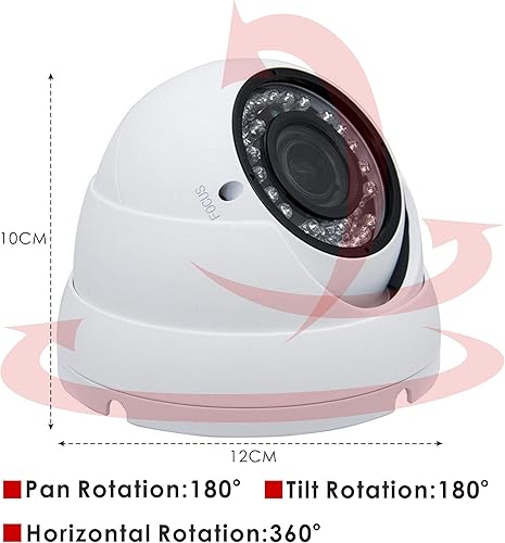 Miniatura 6 de Cámara de seguridad súper híbrida de 5 MP 4 MP Vonnision 4 en 1 TVICVIAHD960H CCTV Cámara de seguridad de vigilancia de 0.110-0.472in lente