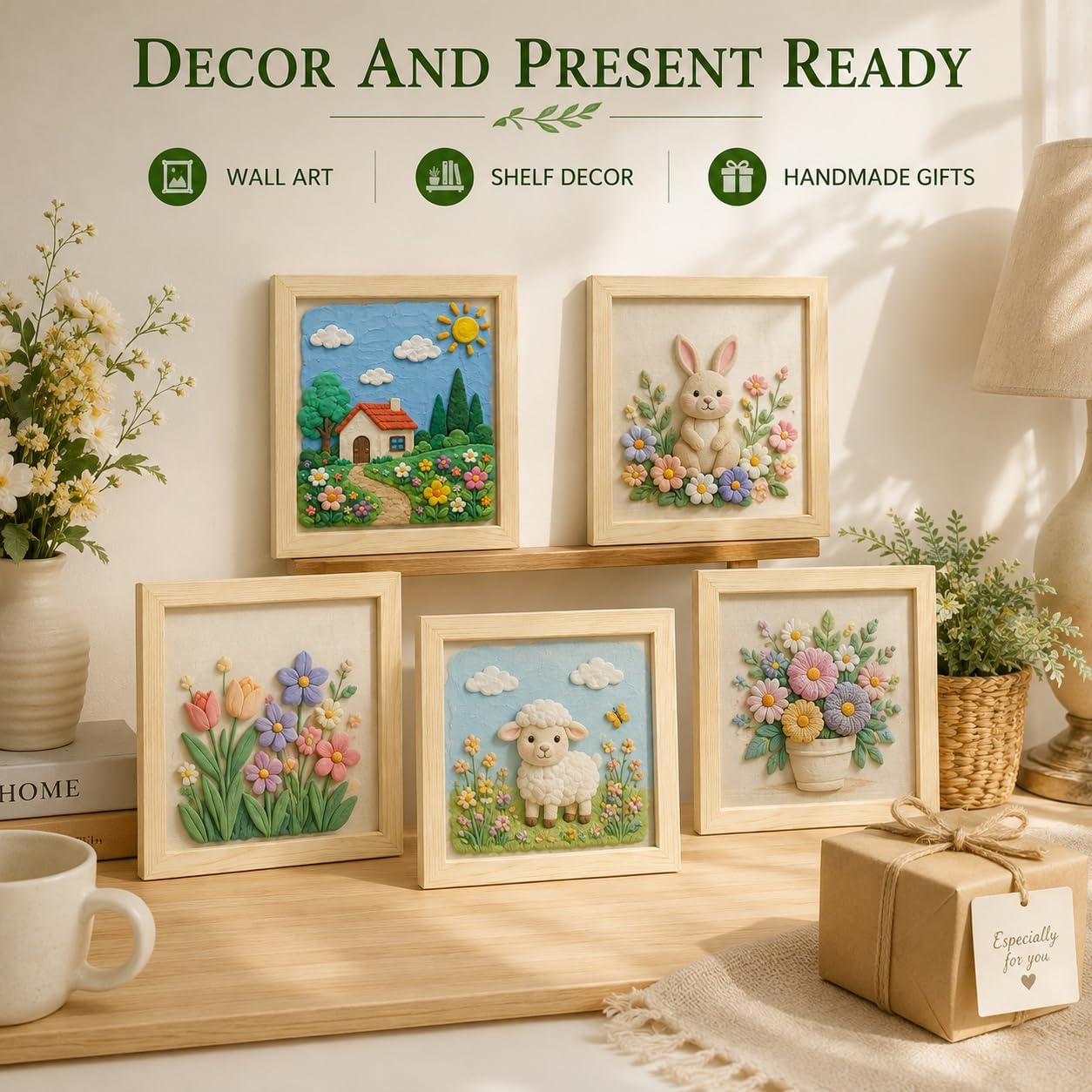12PCS Wood Panel Boards for Painting, 8 x 8'' Unfinished Wooden Art Boards