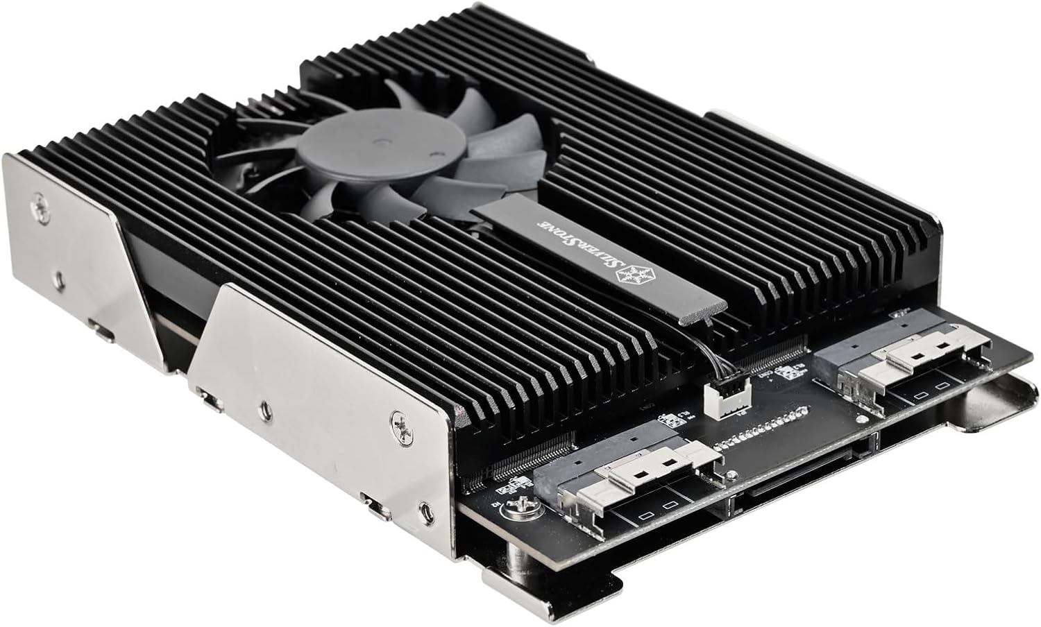 SilverStone Technology SDP13 Single 3.5" Bay to Four NVMe SSD Adapter, SST-SDP13B