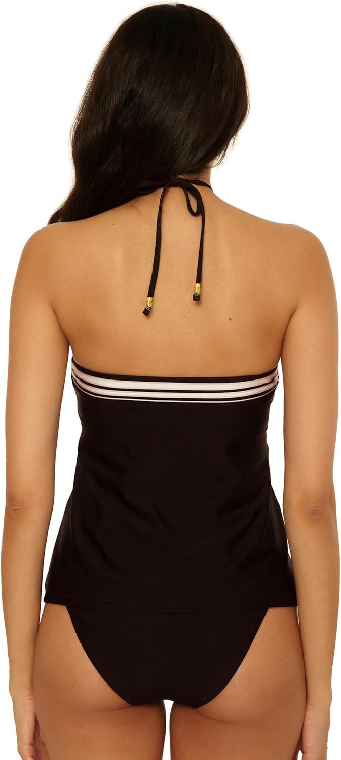 Trina Turk Women's Bougainvillea Reversible Ring Tankini, Casual, Floral Print, Swimsuit Tops - Image 4