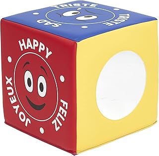 ECR4Kids SoftZone Emotion Cube with Mirror, Sensory Toy, Assorted