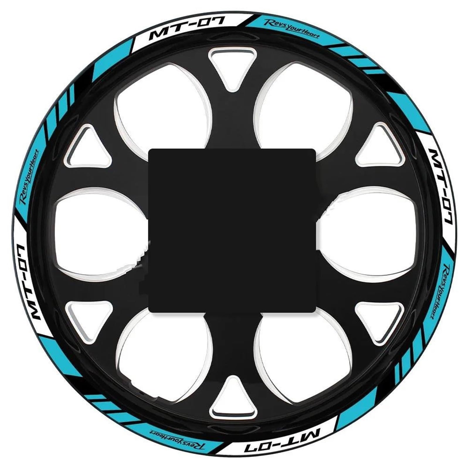 Motorcycle Wheel Sticker Hub Decals Rim Stripe Tape for Yamaha MT07 MT-07 Mt 07(Color5)