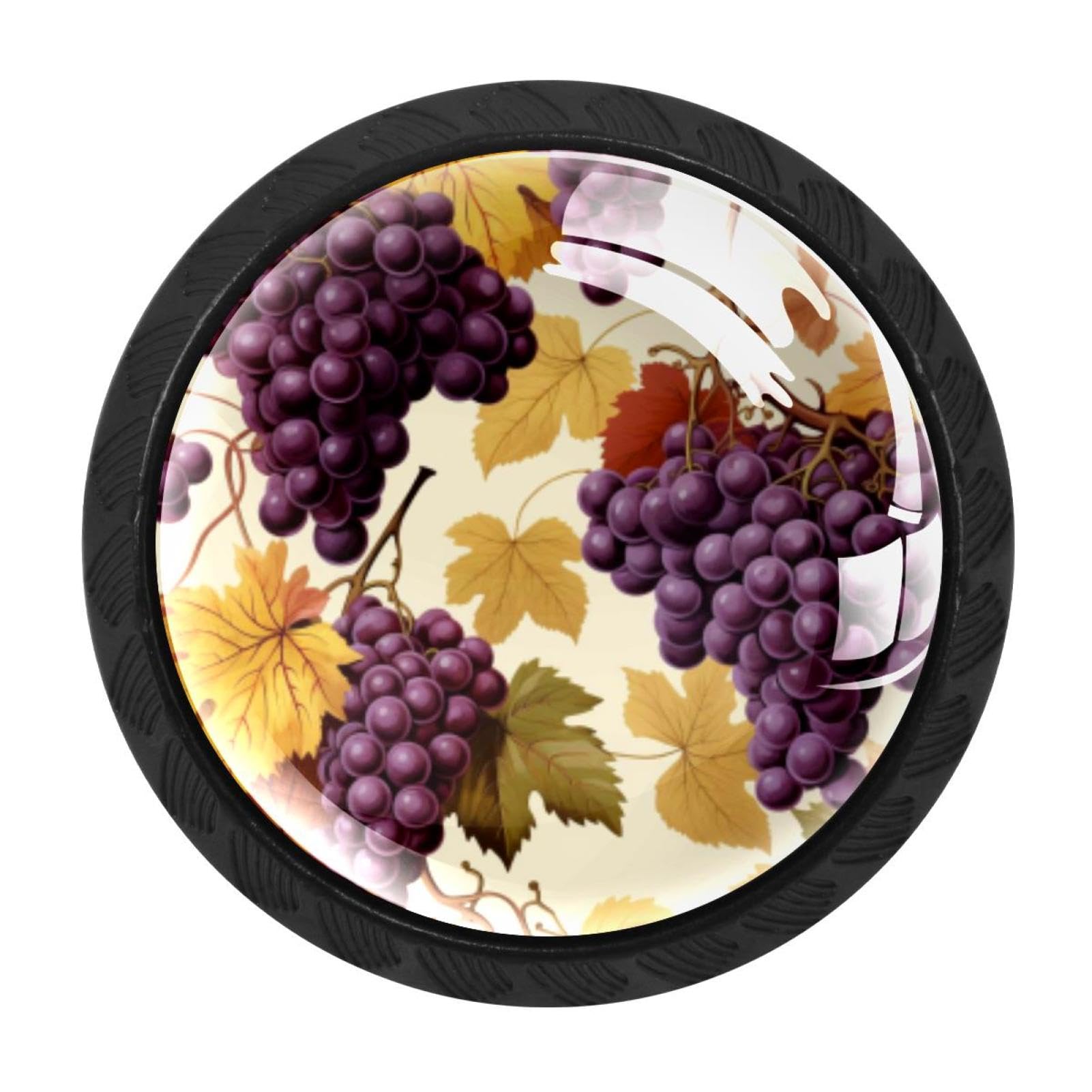 CHENZZZZ 4 Pack Thanksgiving Grape Drawer Knob Cabinet Hardware