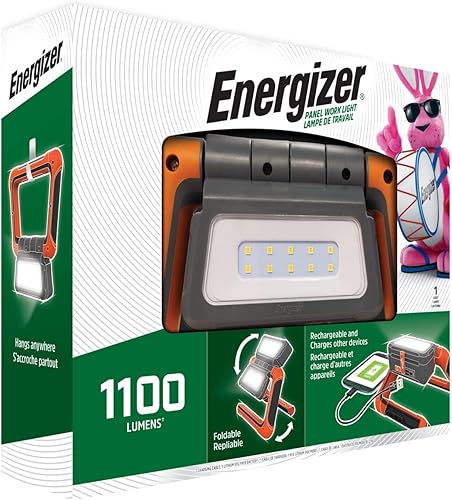 Miniatura 8 de Energizer Linterna LED recargable, luz de trabajo brillante de varios paneles, linterna de campamento resistente al agua, cable de carga micro USB,