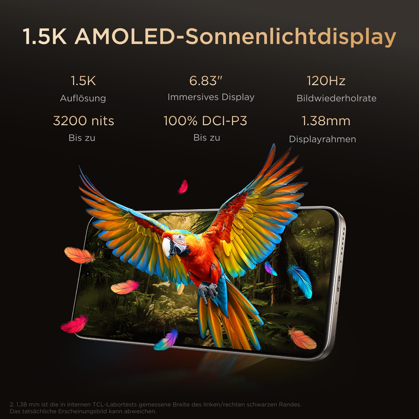 TCL P80 Ultra 5G Smartphone 50MP 3X Telephoto NXTPAPER Display 512GB 50MP Teleobjektiv, 1.5K AMOLED- & NXTPAPER-Display, 512GB ROM, 24GB erweiterter RAM, 5800mAh Akku (typ.),45W Laden, Google Gemini