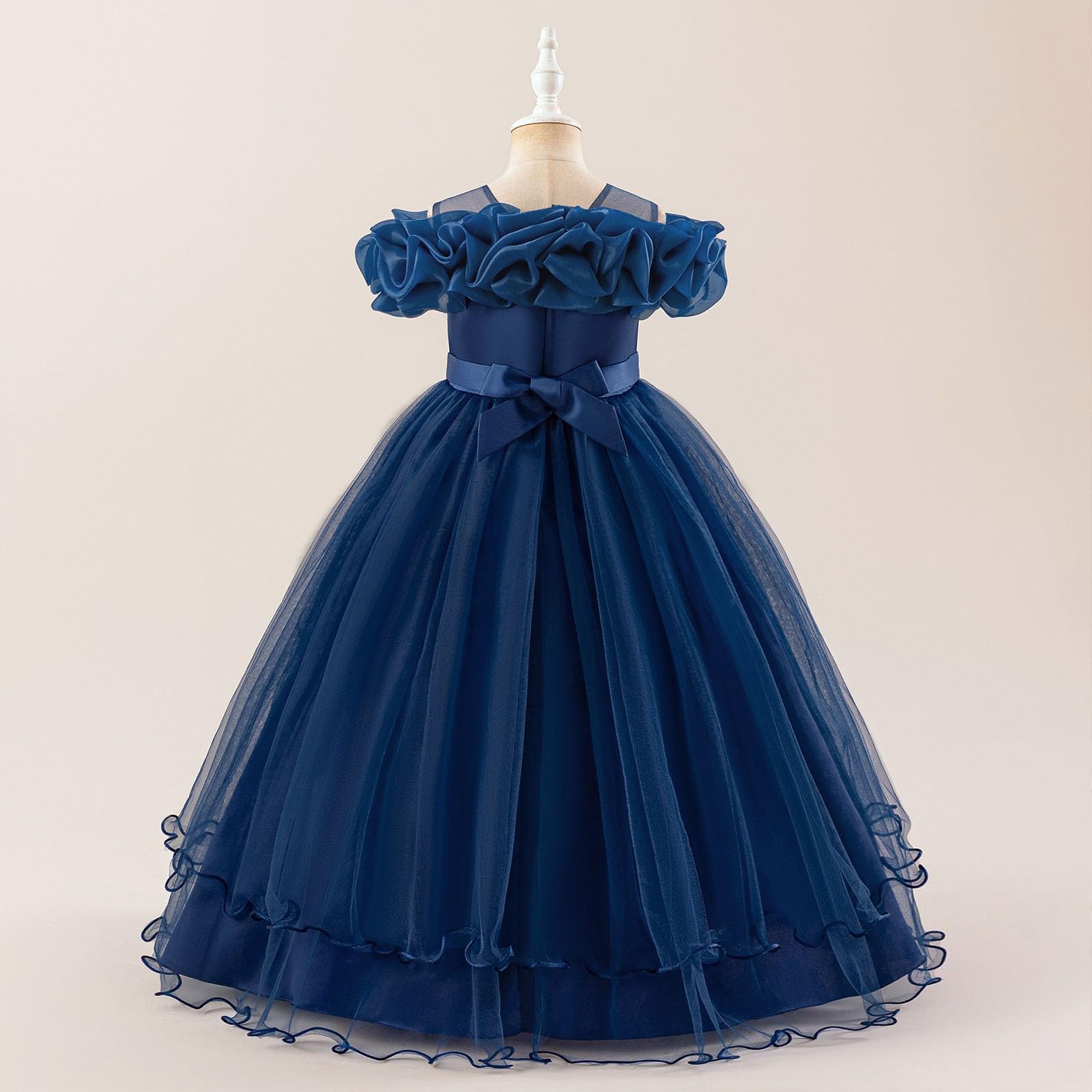 HLTYGWX Sukienki dla dziewczynek Sukienki Spódnica do sukienki Eleganckie sukienki dla dziewczynek na nieformalne przyjęcia weselne ze spódnicą Tutu bez ramion dla dzieci w wieku od 7 do 12 lat