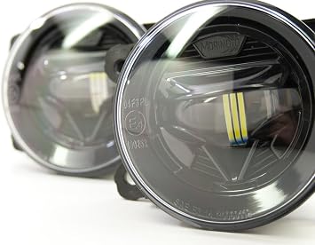 Morimoto XB LED Foglights, Type S Plug and Play Foglight Housing Upgrade, Universal 90mm, DOT Approved Assembly with White LED Chips, UV Resistant, (1x LF010)