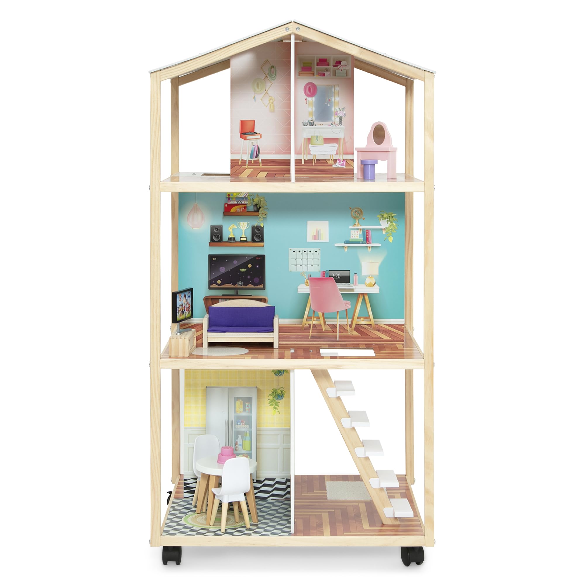 Delta Children Moveable Mansion Dollhouse - 360 Spins! -14 Delta Children Moveable Mansion Dollhouse - 360 Spins! -14
