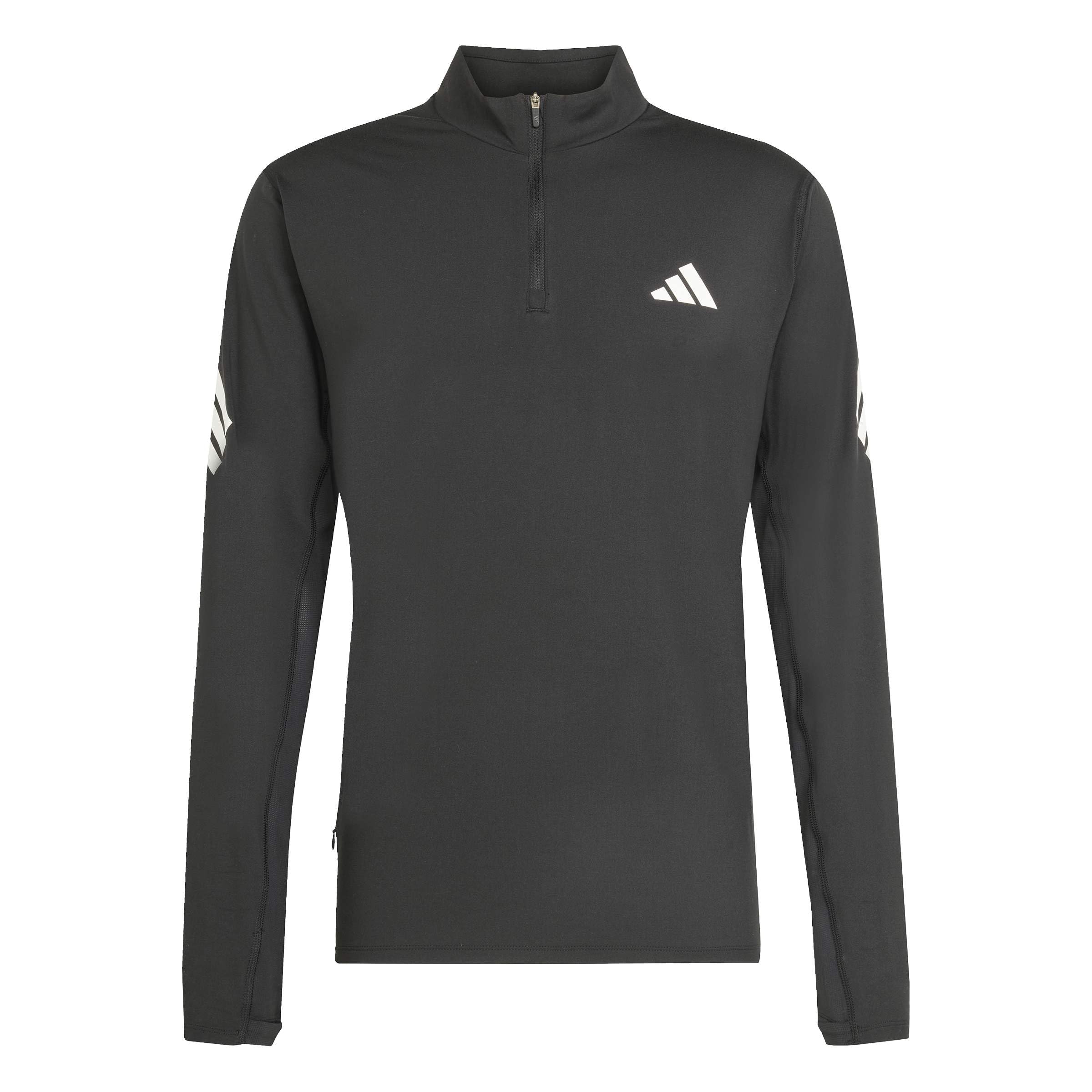 adidas Men's Adi365 Running Iconic Half Zip Sweatshirt, black, XL