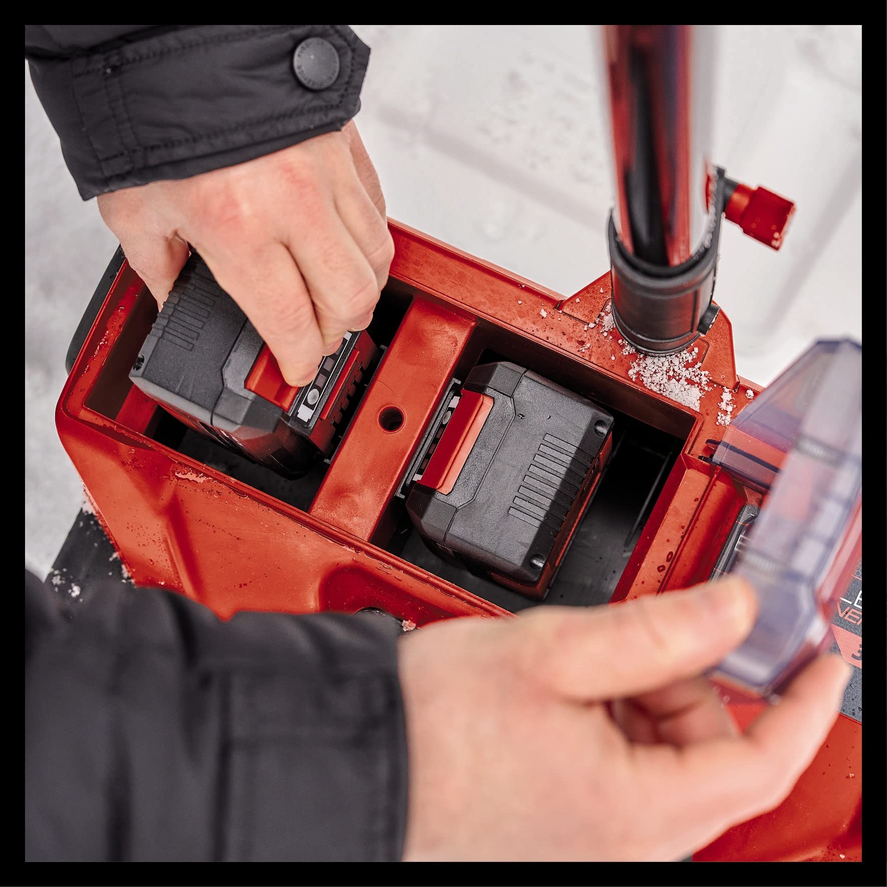 Einhell GE-ST 36/40 Li E-Solo Power X-Change - Extractor de Nieve con batería (Ion de Litio, 36 V, Ancho de Trabajo 40 cm, Altura máxima de la Nieve 20 cm, Entrega sin baterías y sin Cargador)