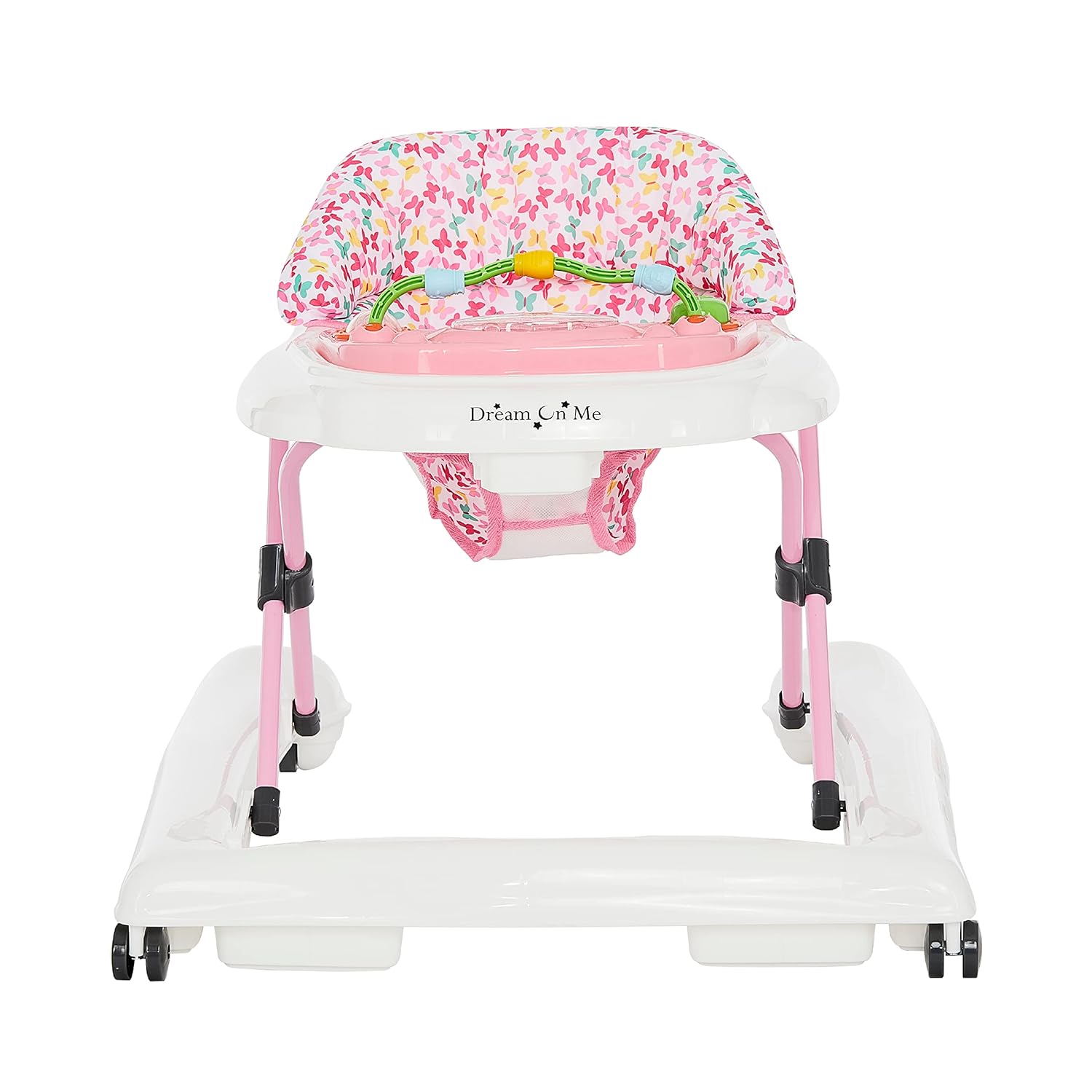 Dream On Me 2-in-1 Ava Baby Walker, Easy Convertible Baby Walker, Walk Behind, Height Adjustable Seat, Added Back Support, Detachable Slate, Spring Pink image 6 of 6 B098BPWK4Z