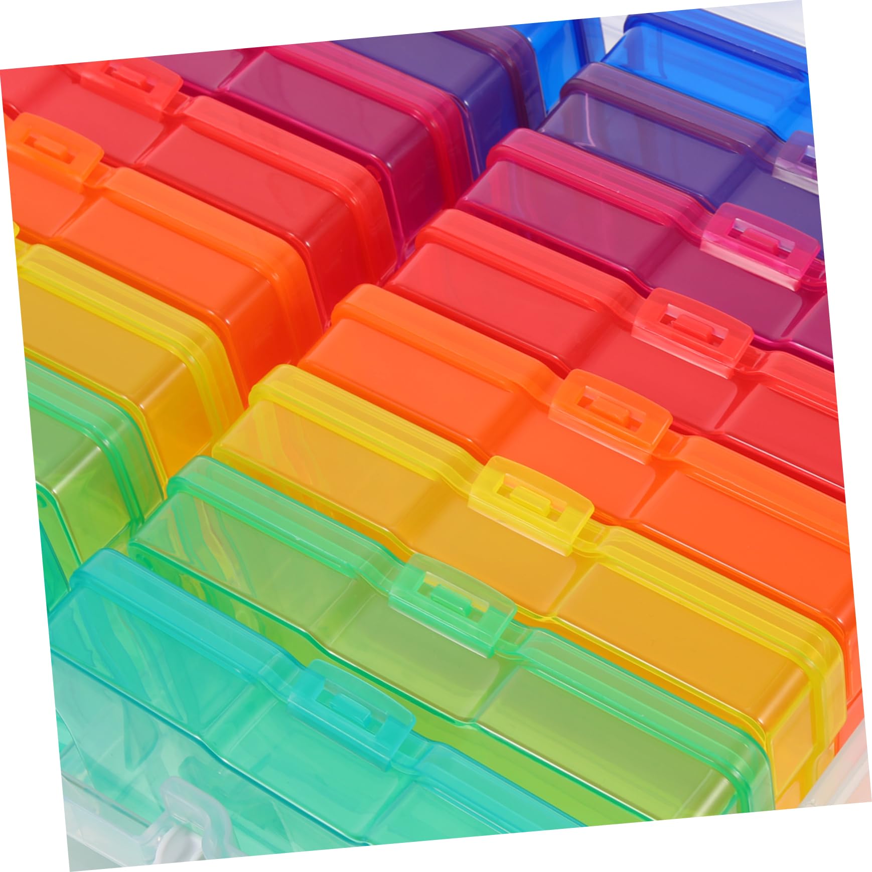 Fotoaufbewahrungsbox Bilderhalter Etui 16 Fächer Kunststoff Transparent
