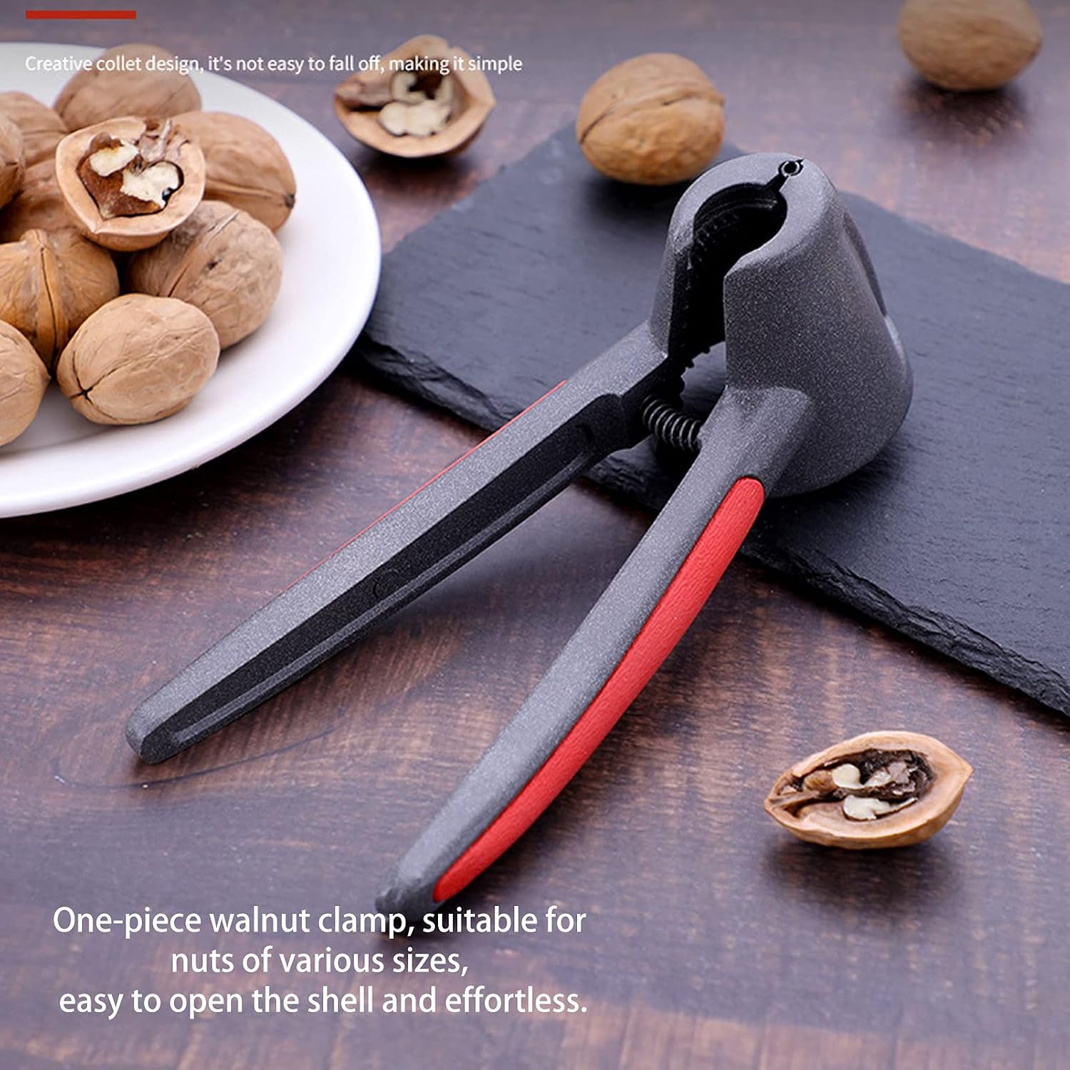 Pilipane Nut Crackers Pecan Nutcracker Walnuts Plier, Aluminum Alloy Nut Cracker for Pecan Nut Cracker Tool, Walnuts Plier with Non Slip Handles Heavy Duty Crab Cracker Tool (Walnut Clip)