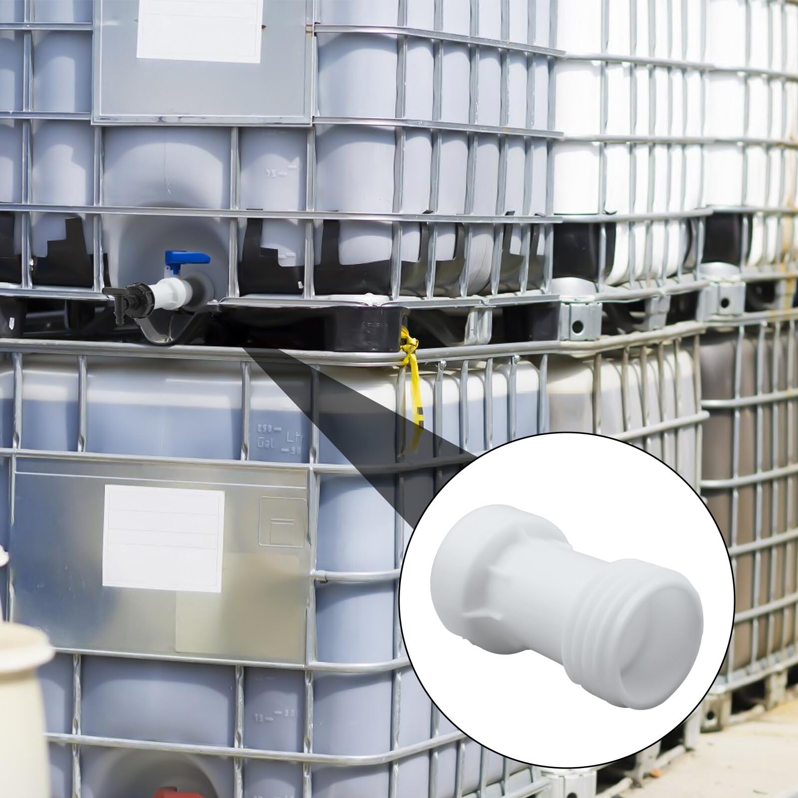 Adattatore Per Serbatoio IBC S60x6 Con Guarnizione – Raccordo Per Acqua Piovana E Tubo Da Giardino (2 Pezzi)