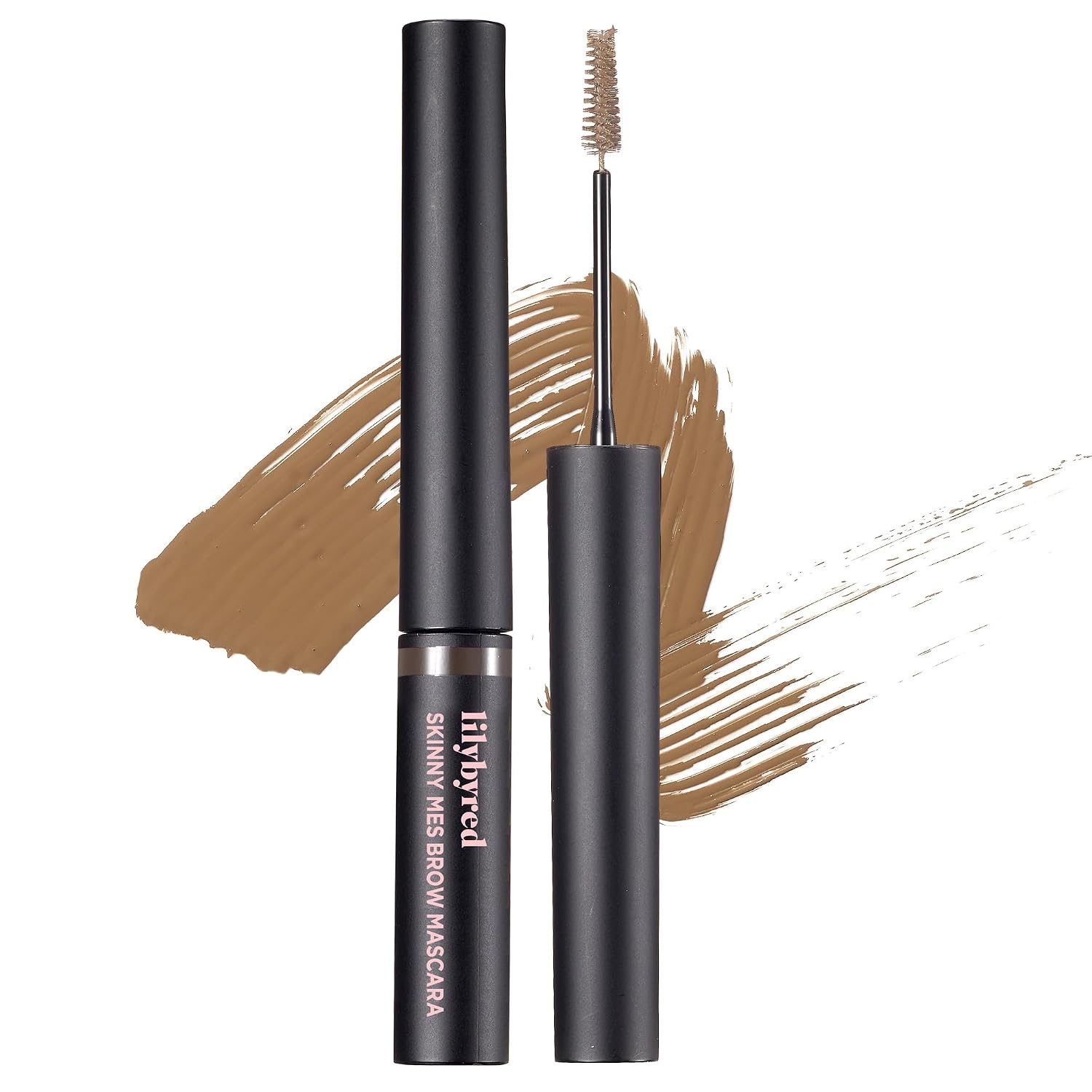 lilybyred Skinny Mes Brow Mascara | Korean 1.5mm Ultra-Slim Brush Eyebrow Mascara, Precision Application, Natural-Looking Finish, Smudge-Proof, Clump-Free, Long-Lasting, 0.12 oz. (04 Gray Brown)