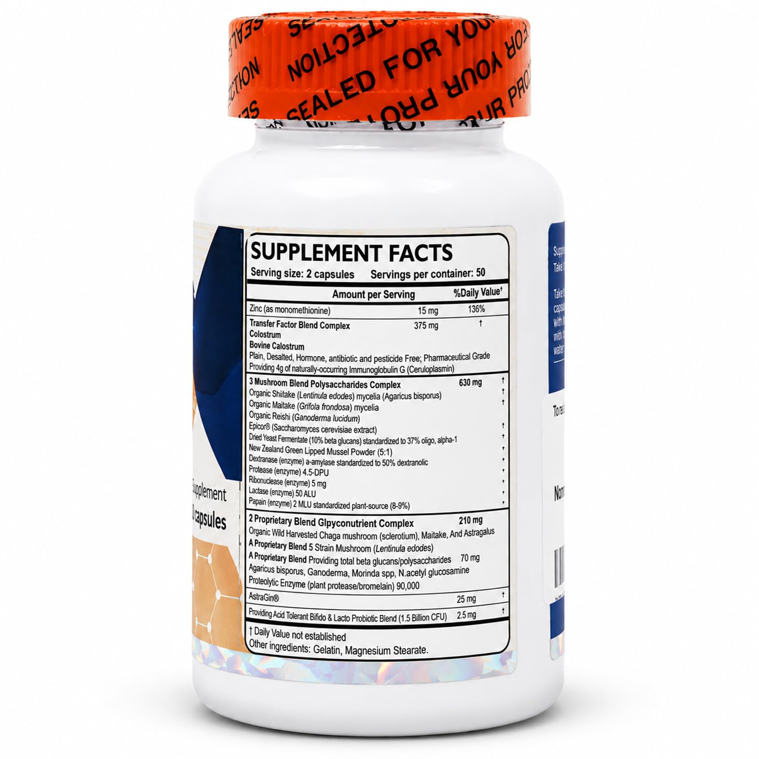 Transfer Factor Enhanced - Supports Immune Function & Daily Wellness | Egg Yolk, Cow Colostrum & Mushrooms Blend, Energy & Nutritional Support | Sourced from New Zealand, Hormone-Free - 100 Capsules — Amazon image 8