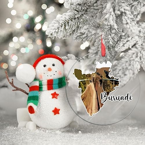 Miniatura 10 de Guangpat Bonaire Map Adornos de Navidad Bonaire Landmark Scenery Adornos para árboles de Navidad, recuerdo de viaje, adornos de Navidad