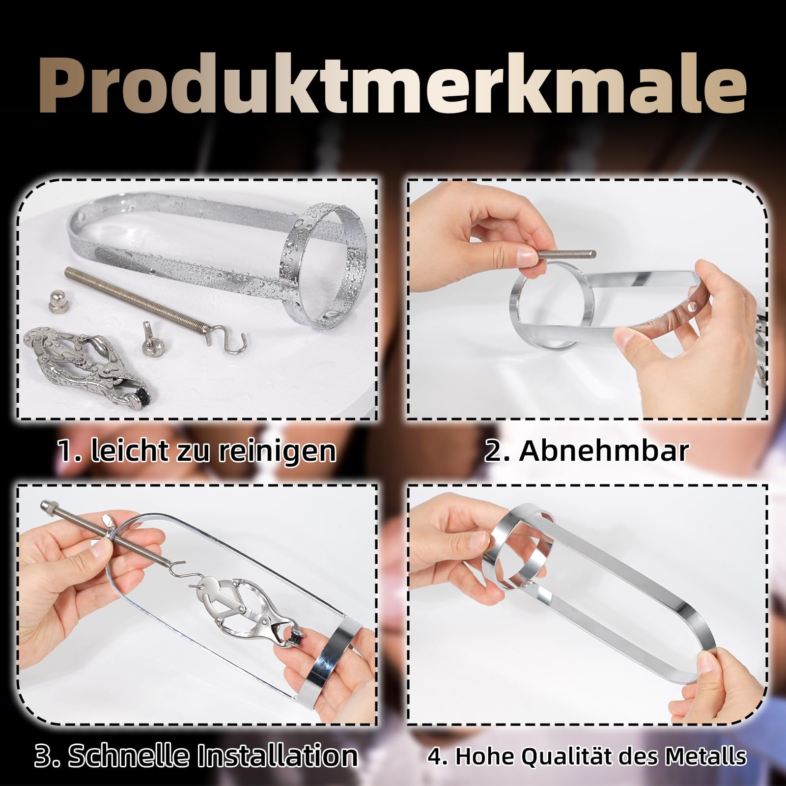 Pinces à Tétons étirer Le Mamelon Métal Ajustable Pinces à Tétons Mamelons Sexe Extrême Hommes Jouets Sexuels Pour Femmes Bdsms Jouets Durs (silver color)