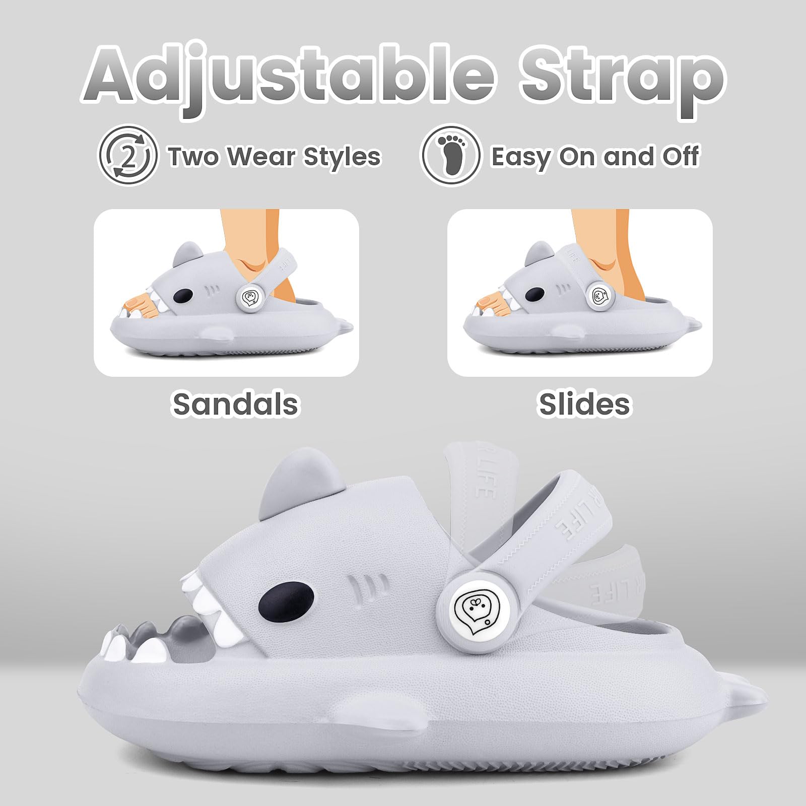 Kinder Hai Hausschuhe Mädchen Hai Pantoffeln Kleinkind Duschpantoffeln rutschfeste Strand Duschen Sandalen Flip Flop Pool Dusche Schuhe Rosa Blau Mintgrün Grau Gelb