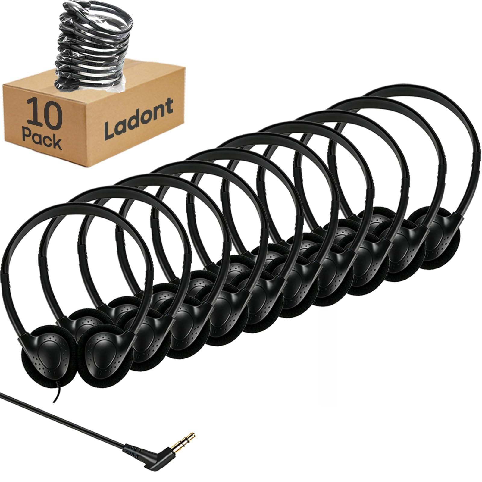 Ladont Kids Headphones Bulk 10 Pack